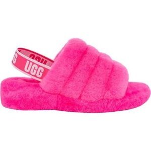 Women’s UGG Fluff Yeah Bright Pink Slippers Size 8